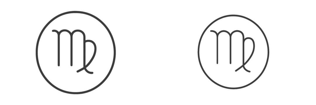 Virgo zodiac symbols depicted in minimalist design showcasing elegance and astrological significance