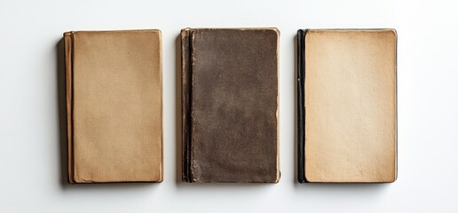 Three vintage books with aged covers