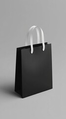 Black Shopping Bag Mockup