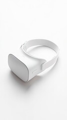 White VR Headset on White Background