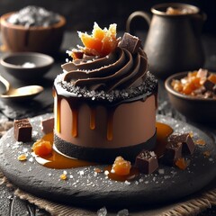 Salted Caramel Chocolate Mousse Light mousse