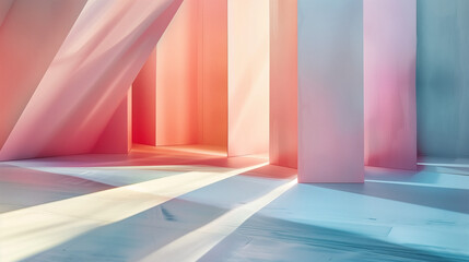 Minimalist abstract background with geometric shapes and pastel tones