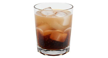 Isolated Glass of Cola with Ice
