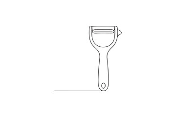 Peeler continuous one line drawing minimalism design