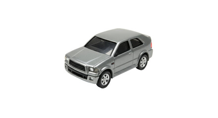 Isolated Silver Compact Car