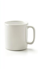 White Ceramic Mug on White Background