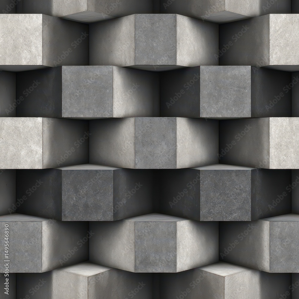 Poster abstract concrete pattern showcasing alternating light and dark blocks with a modern architectural a