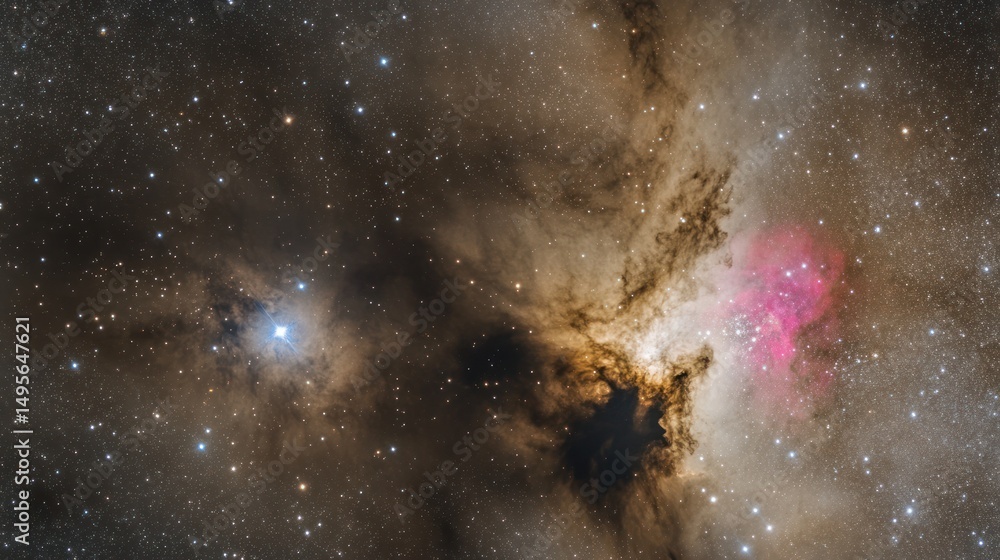 Poster celestial tapestry: an intricate view of interstellar clouds in deep space