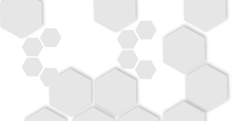  modern abstract background featuring overlapping  gray hexagons, 3d effect pattern with shadow seamless texture background. Use for book, poster, flyer, website vector illustration.
