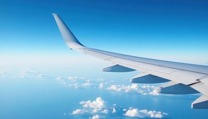 Obraz premium Close up view of airplane wing's leading edge, aerospace, structure, design