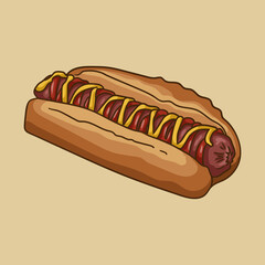 Classic American Hot Dog The most common version