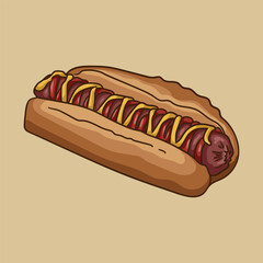 Classic American Hot Dog The most common version