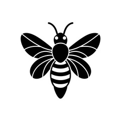 bee with wings extended   work or pollination icon 