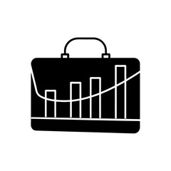 briefcase with graph   business or executive symbo.svg