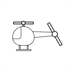 vector illustration of a cartoon character helicopter