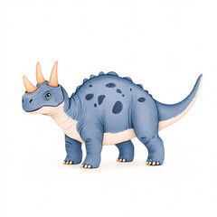 Fototapeta premium A vibrant illustration of a friendly dinosaur exploring its colorful environment.