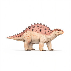 Naklejka premium Explore a detailed 3D model of a Stegosaurus at the Natural History Museum.