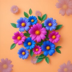 Obraz premium 3D beautiful flowers
