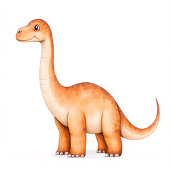 A cheerful dinosaur character created in a vibrant playful digital art style.
