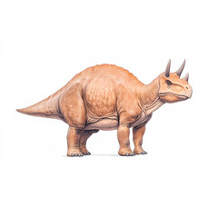 Explore a detailed 3D model of a dinosaur in its natural habitat.