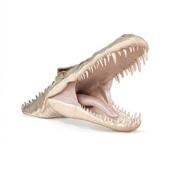 Witness the fierce jaws of a crocodile in a wetland setting capturing nature's raw power.