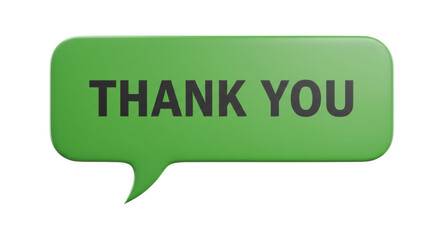 Isolated Thank You Bubble