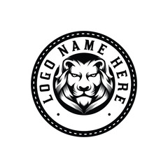 Lion head logo icon, lion face vector Illustration, on a white background, EPS