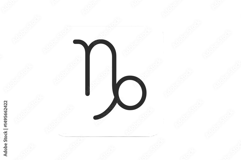 Poster capricorns represent determination and ambition through their distinctive symbol displayed in a mode