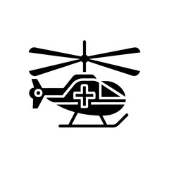 helicopter with rotor spin lines   emergency 