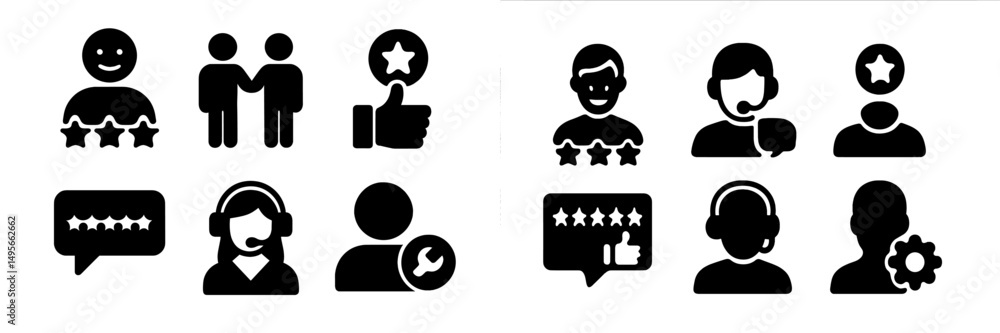 Poster Graphic representation of customer feedback and service interactions in a digital environment