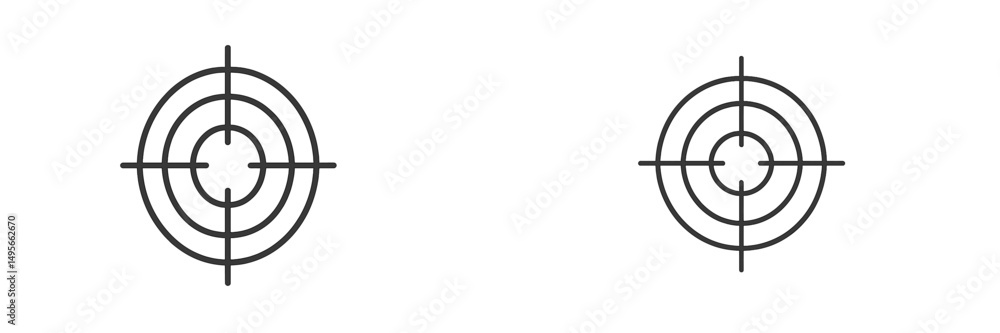 Leinwandbilder target symbols in a minimalistic design showcasing concentric circles at different scales