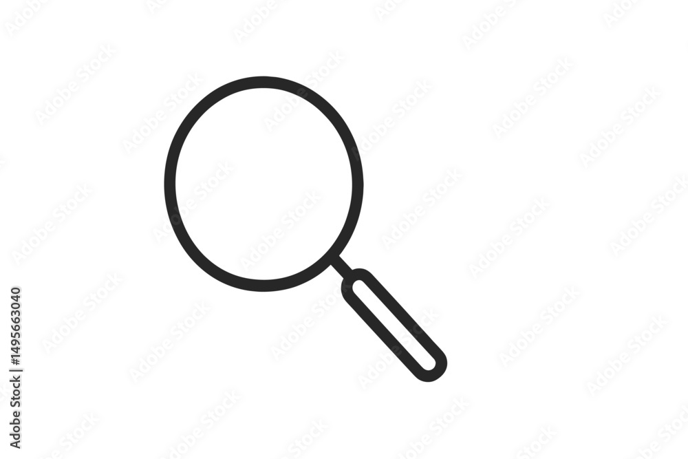 Aufkleber Symbol of magnifying glass used for search and investigation in various contexts, emphasizing exploration and discovery