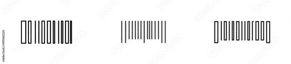 Poster Distinctive barcodes in various styles showcasing modern design and functionality for tracking products and inventory