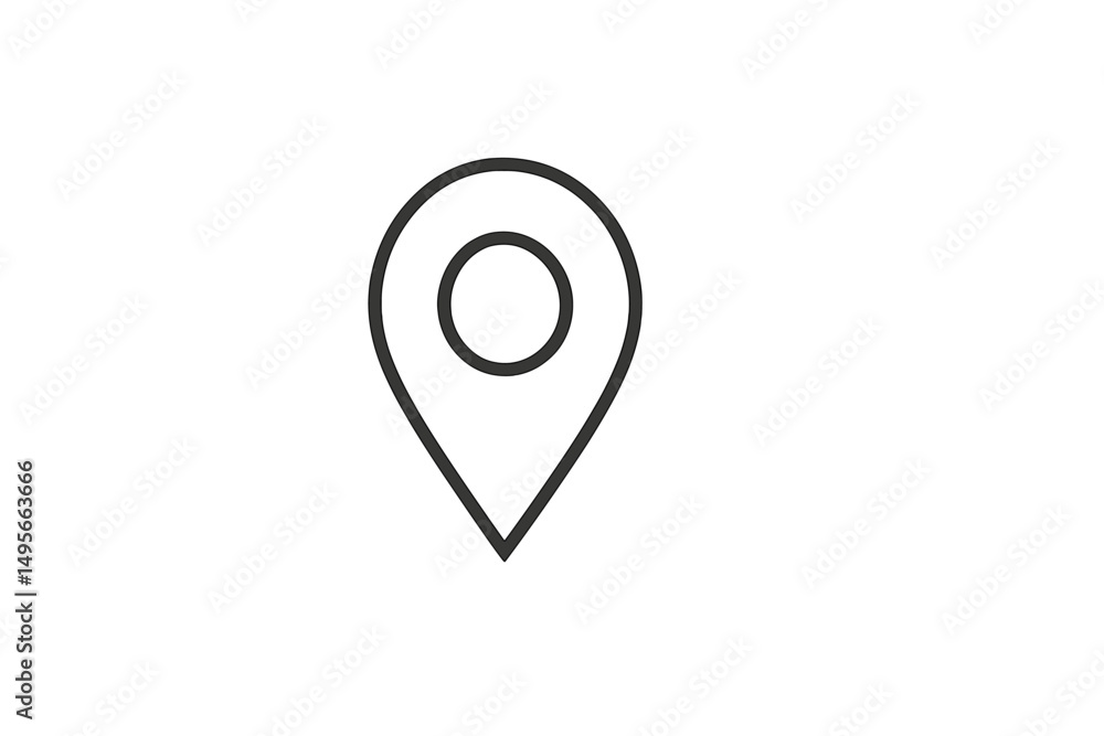 Leinwandbilder marker icon representing location on a map useful for navigation in urban areas during travel planni