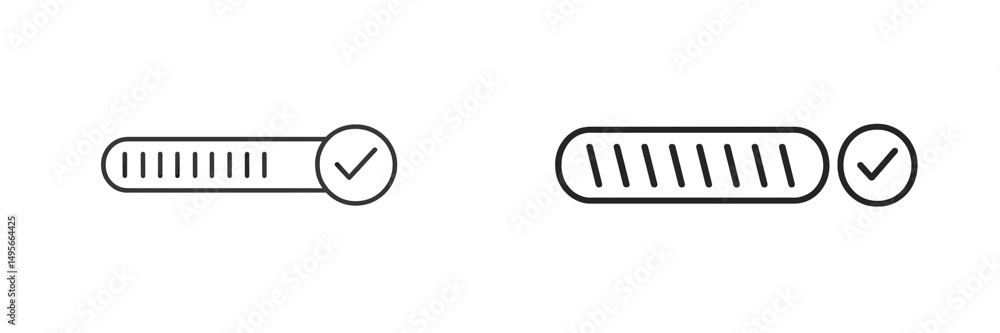 Aufkleber Checkmark symbols indicating completion or approval in a minimalistic design