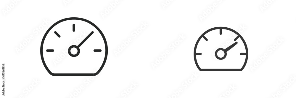 Leinwandbilder speedometer icons representing varying degrees of speed in a minimalist style suitable for user inte