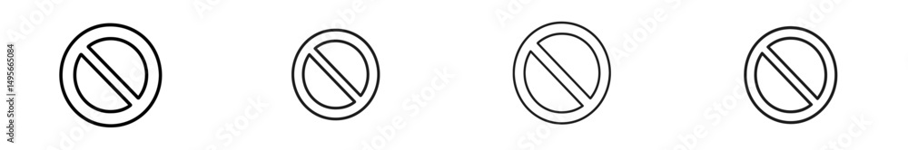 Aufkleber Graphic representation of no symbol variations on a white background for design purposes and visual communication
