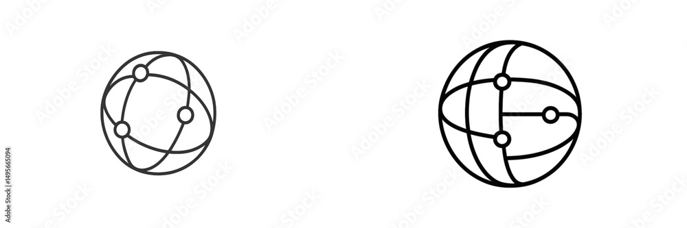 Leinwandbilder abstract designs of interconnected circles and lines representing global communication and networkin