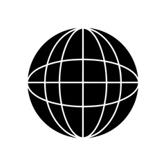 minimalist globe with meridian lines   global conc.svg