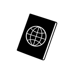passport with globe   international travel icon  .svg