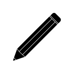 pencil with eraser tip   writing or drawing icon 