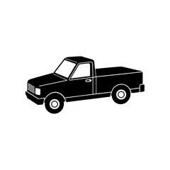 pickup truck with open bed   utility or delivery v (1).svg