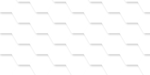 Fototapeta premium Minimal white hexagonal hexagon modern technology creative emboss light honeycomb polygonal web. abstract geometric science and mosaic tile with template texture background. 