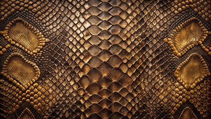 Luxurious Metallic Reptile Skin Texture  A Seamless Pattern of Golden and Brown Scales for Design Applications