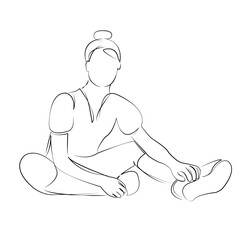 One continuous single drawing line art flat doodle teenage, person, female, lifestyle, smiling, girl, outdoors, adolescence. Isolated image hand draw contour on a white background, hand drawn, not AI