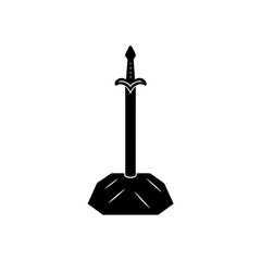 sword in stone   legendary strength or royalty 