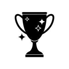trophy cup with sparkle   achievement or win symbo.svg