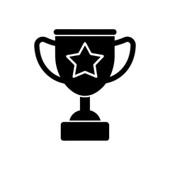 trophy with school star   student achievement icon 