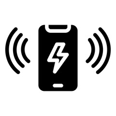 Wireless Charging line icon style