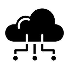 Cloud Computing line icon style
